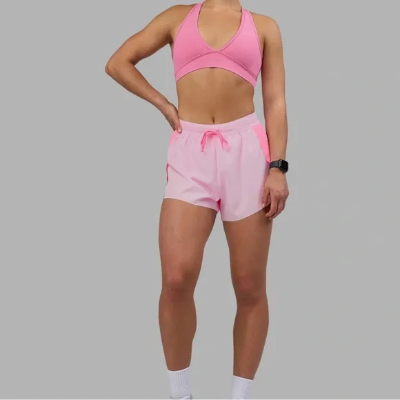 LSKD Accelerate 3” High-Rise Running Short in Candy Pink Marshmallow (size S) - Picture 4 of 14